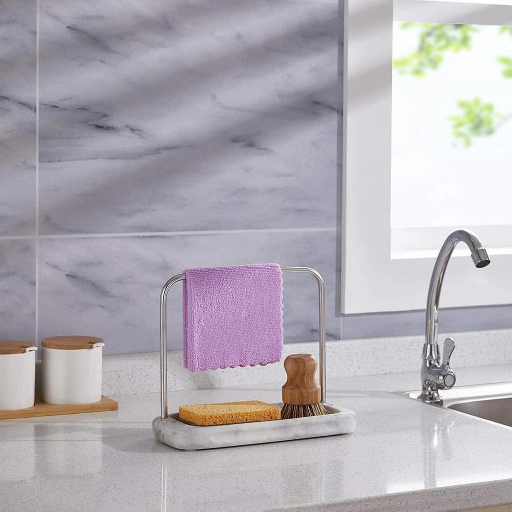 ZCCZ Sponge Holder Dishcloth Hanger, Kitchen Sink Caddy Rack Tray Storage New
